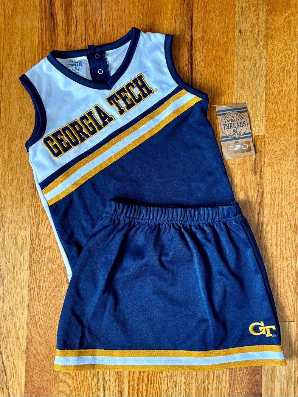 Rivalry Threads 91 Toddler Girls NCAA Georgia Tech GT Cheerleader Outfit Size 4T